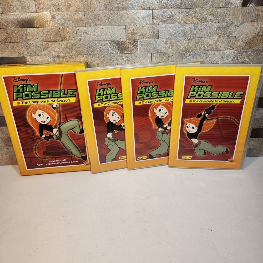 Disney Kim Possible The Complete First Season 3-Disc DVD Set Episodes 1-21 2000s